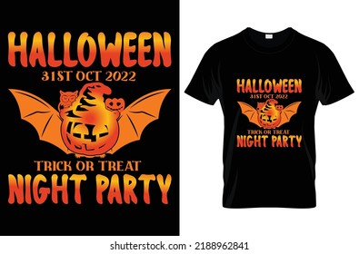 Vector de diseño de camisetas de Halloween y plantilla de tipografía 