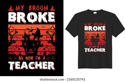 Halloween T-Shirt Design, vintage Halloween T-Shirt illustration,Eye catching Halloween vector,Trendy Happy Halloween t-shirt design template, Easy to print for man, women, children, print, tee, shirt
