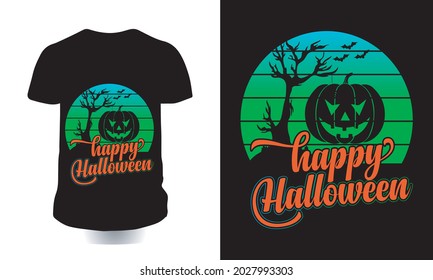 Halloween T-shirt Design For Your Business. Happy Halloween