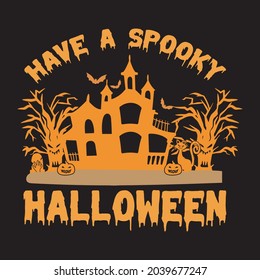 Halloween T-shirt Design,A Scary night