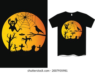 Halloween T-Shirt Graphic Vector Design