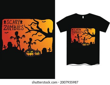 Halloween T-Shirt Graphic Vector Design