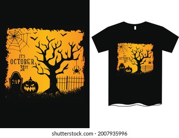 Halloween T-Shirt Graphic Vector Design