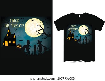 Halloween T-Shirt Graphic Vector Design
