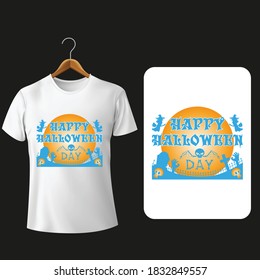 HALLOWEEN TSHIRT illustration of skeleton posing, text, tshirt print