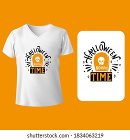 Halloween tshirt, Illustration Vector Graphic of the Witcher Playing Guitar in the Halloween Day with T-Shirt Mockup Design