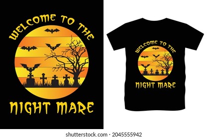 Halloween t-shirt unique vector design 