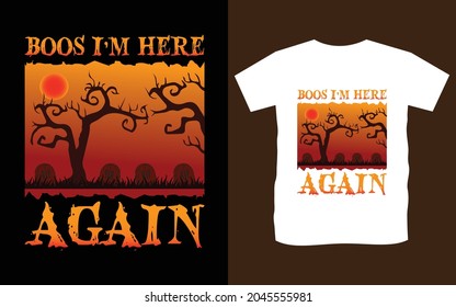 Halloween t-shirt unique vector design 