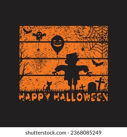 halloween t-shirt vector template design