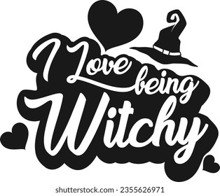 Halloween Type design I love being witchy