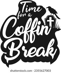 Halloween Type design Time for a coffin break