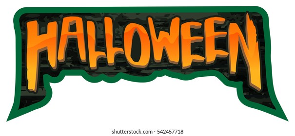 Halloween Type with a hand written cartoon font, glowing in orange.