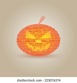 Halloween typographic pumpkin