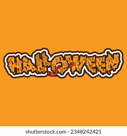 halloween typography art design for decoration