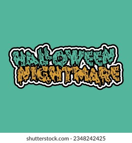 halloween typography art design for decoration