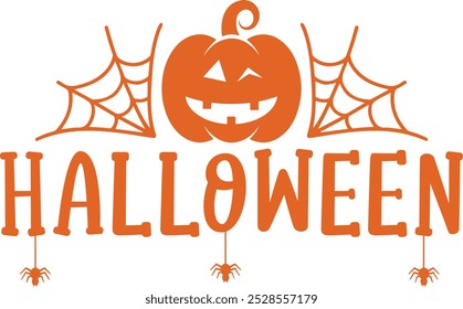 Diseño de tipografía de Halloween en fondo aislado transparente blanco liso para tarjeta, camisa, sudadera con capucha, sudadera, ropa, tarjeta, etiqueta, taza, icono, póster o insignia, feliz Halloween