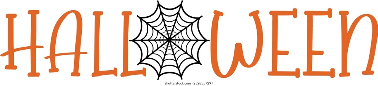 Diseño de tipografía de Halloween en fondo aislado transparente blanco liso para tarjeta, camisa, sudadera con capucha, sudadera, ropa, tarjeta, etiqueta, taza, icono, póster o insignia, feliz Halloween