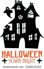 Halloween Typography Design. Printing For T shirt, Banner, Poster etc.