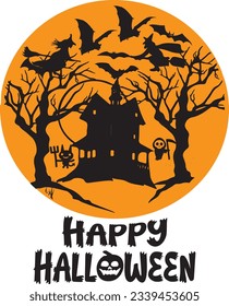 
Halloween Typography Design. Printing For T shirt, Banner, Poster etc.