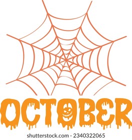 
Halloween Typography Design. Printing For T shirt, Mug, Banner, Poster etc.