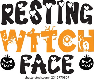 
Halloween Typography Design. Printing For T shirt, Mug, Banner, Poster etc.
