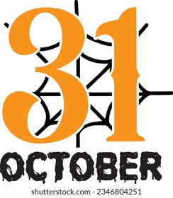 

Halloween Typography Design. Printing For T shirt, Mug, Banner, Poster etc.
