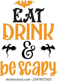 
Halloween Typography Design. Printing For T shirt, Mug, Banner, Poster etc.