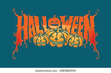 halloween typography design for tshirt design