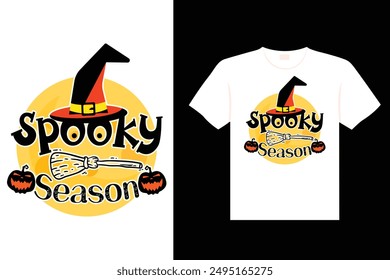 Halloween Typography haunted and creepy   t shirt design
