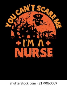 Halloween Typography Nurse t shirt design Halloween party shirt for nurse