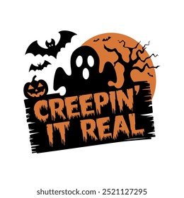 Halloween typography silhouette vector art
