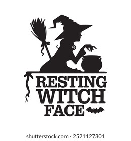 Halloween typography silhouette vector art
