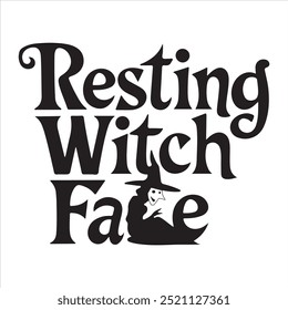 Halloween typography silhouette vector art