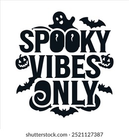 Halloween typography silhouette vector art