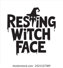 Halloween typography silhouette vector art