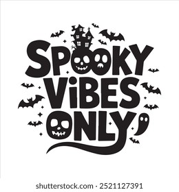 Halloween typography silhouette vector art
