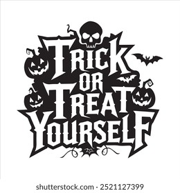 Halloween typography silhouette vector art