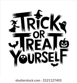 Halloween typography silhouette vector art
