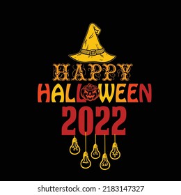 Halloween typography and t shirt design
