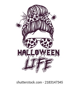 Halloween typography and t shirt design
