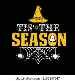Halloween typography and t shirt design