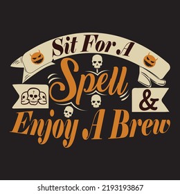 Halloween Typography t shirt design With custom vector 