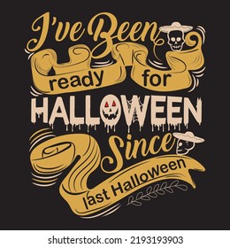 Halloween Typography t shirt design With custom vector 