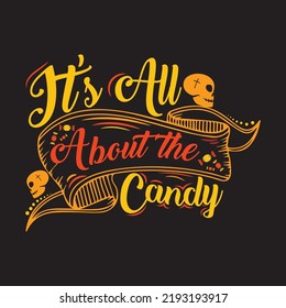 Halloween Typography t shirt design With custom vector 