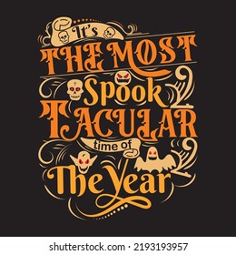 Halloween Typography t shirt design With custom vector 