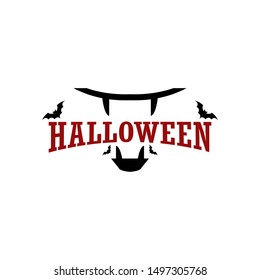 halloween typography text banner in vector