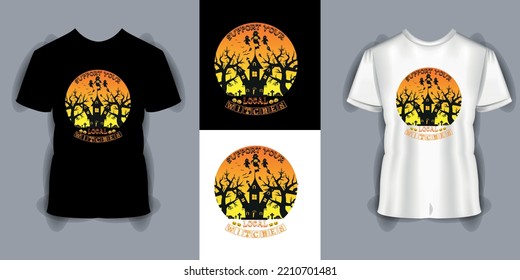 Halloween Typografie T-Shirt Design, kreatives Halloween-T-Shirt-Design