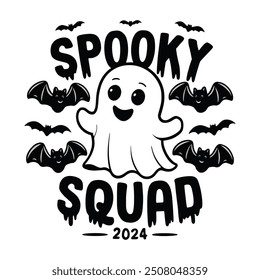 Ilustración de Arte vectorial de diseño de camiseta de tipografía de Halloween