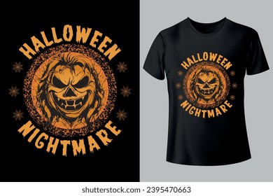 Halloween typography unique, custom, vintage T-shirt Design