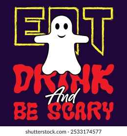 Halloween Typography vector T-shirt design 
